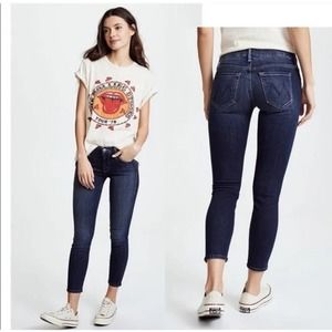 Mother Jeans The Looker Crop Here Kitty Kitty Size 25
